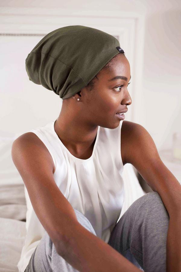 The Slap (Satin-lined cap) - Olive Green