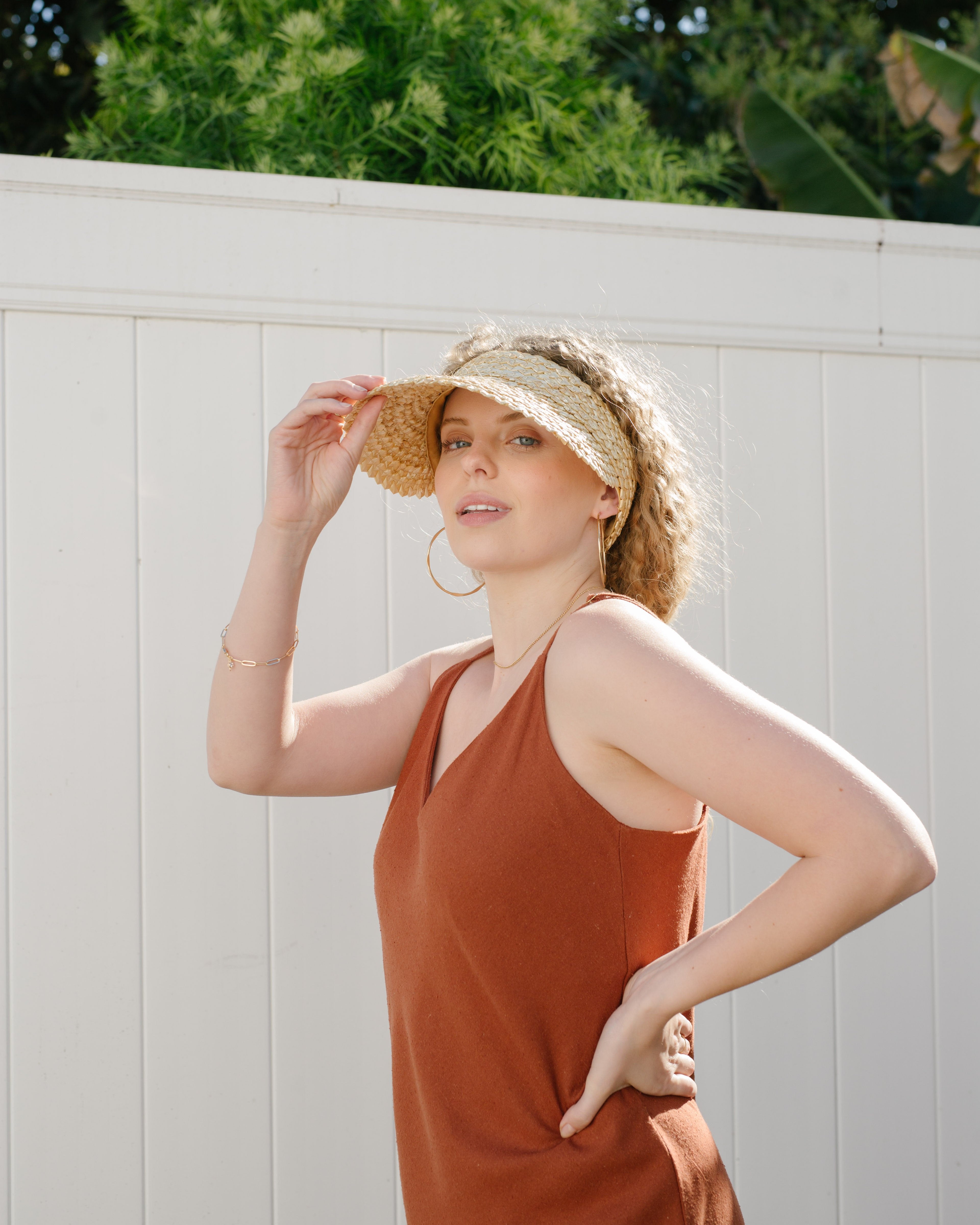 Colbie Satin-Lined Visor