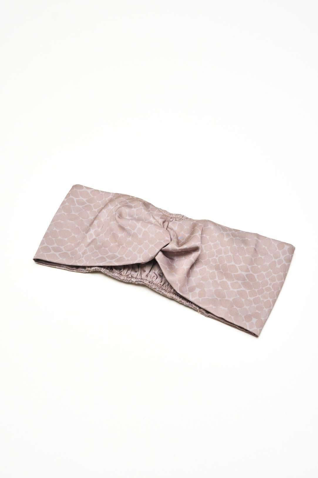 Patterned Walnut Wrap-Style Headband
