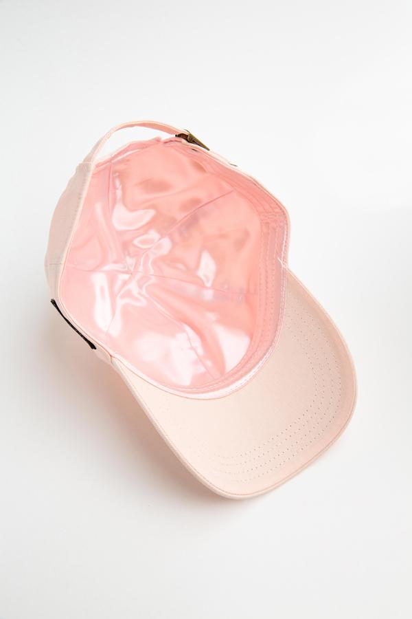 Pink Satin-Lined Baseball Hat