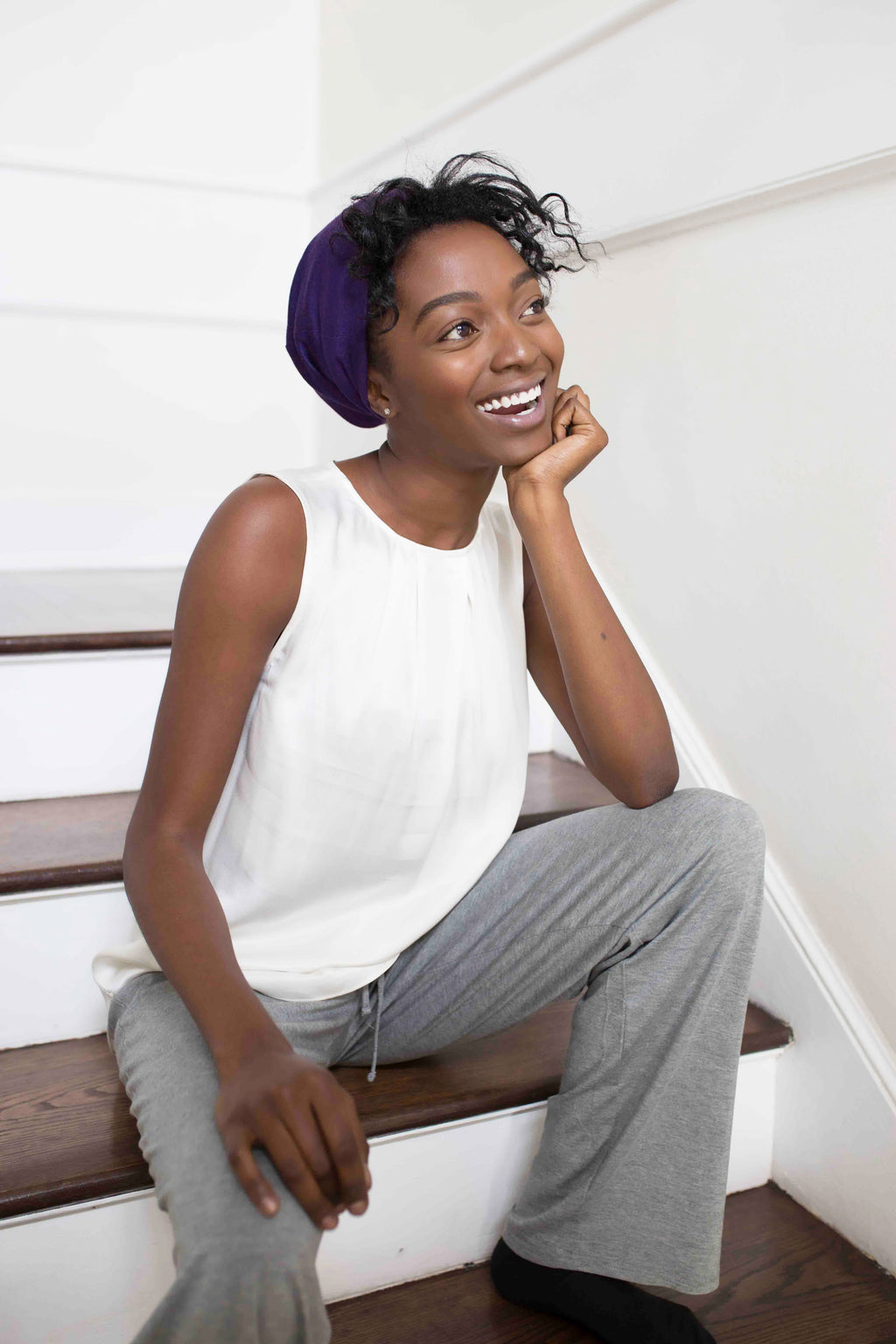 The Slap (Satin-lined cap) - Purple