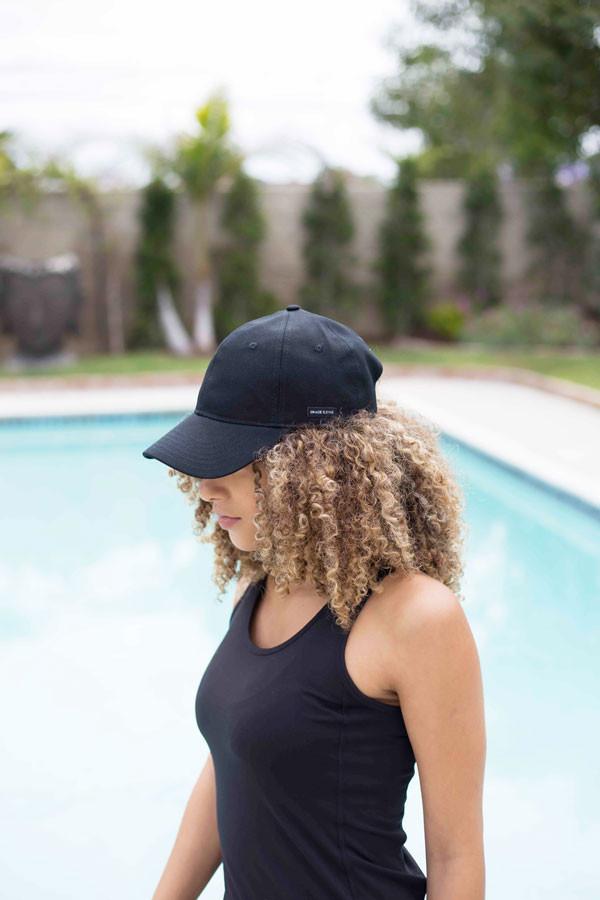 Black Satin-Lined Baseball Hat