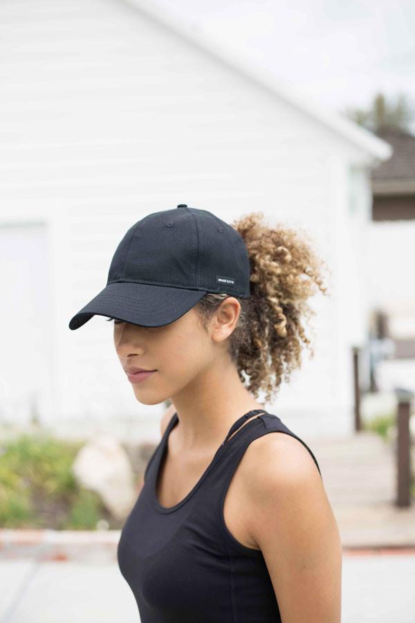 Black Satin-Lined Baseball Hat
