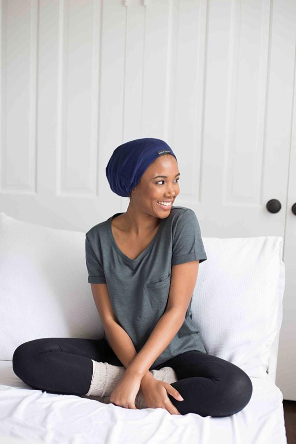 The Slap (Satin-lined cap) - Navy